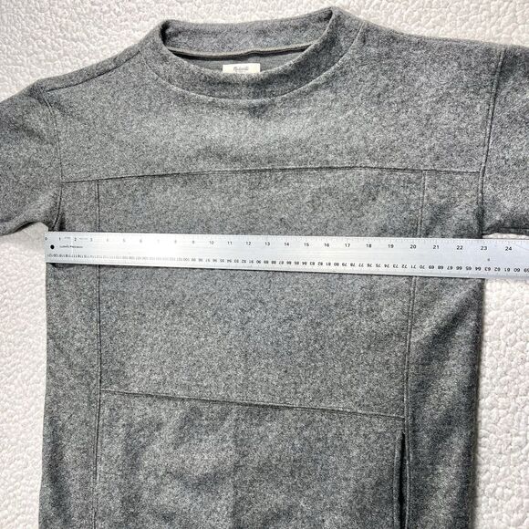 Madewell Manuscript Dress Women’s M Gray Wool Blend Pocket Modern Minimalist - Picture 9 of 11